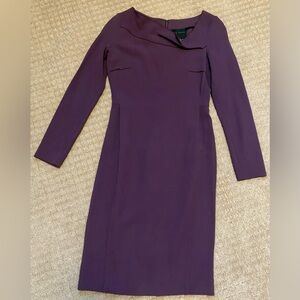 Roland Mouret Purple Long Sleeve Dress